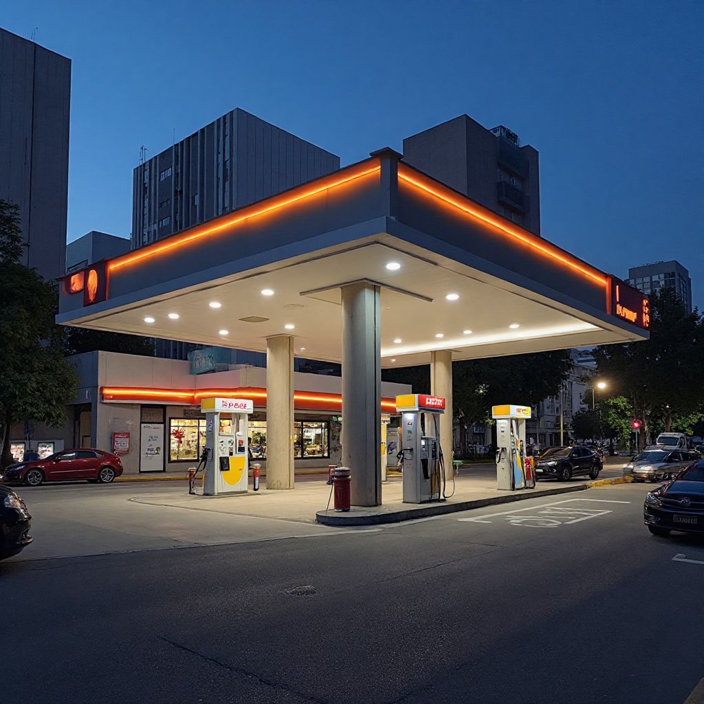 Estación de servicio moderna en Buenos Aires