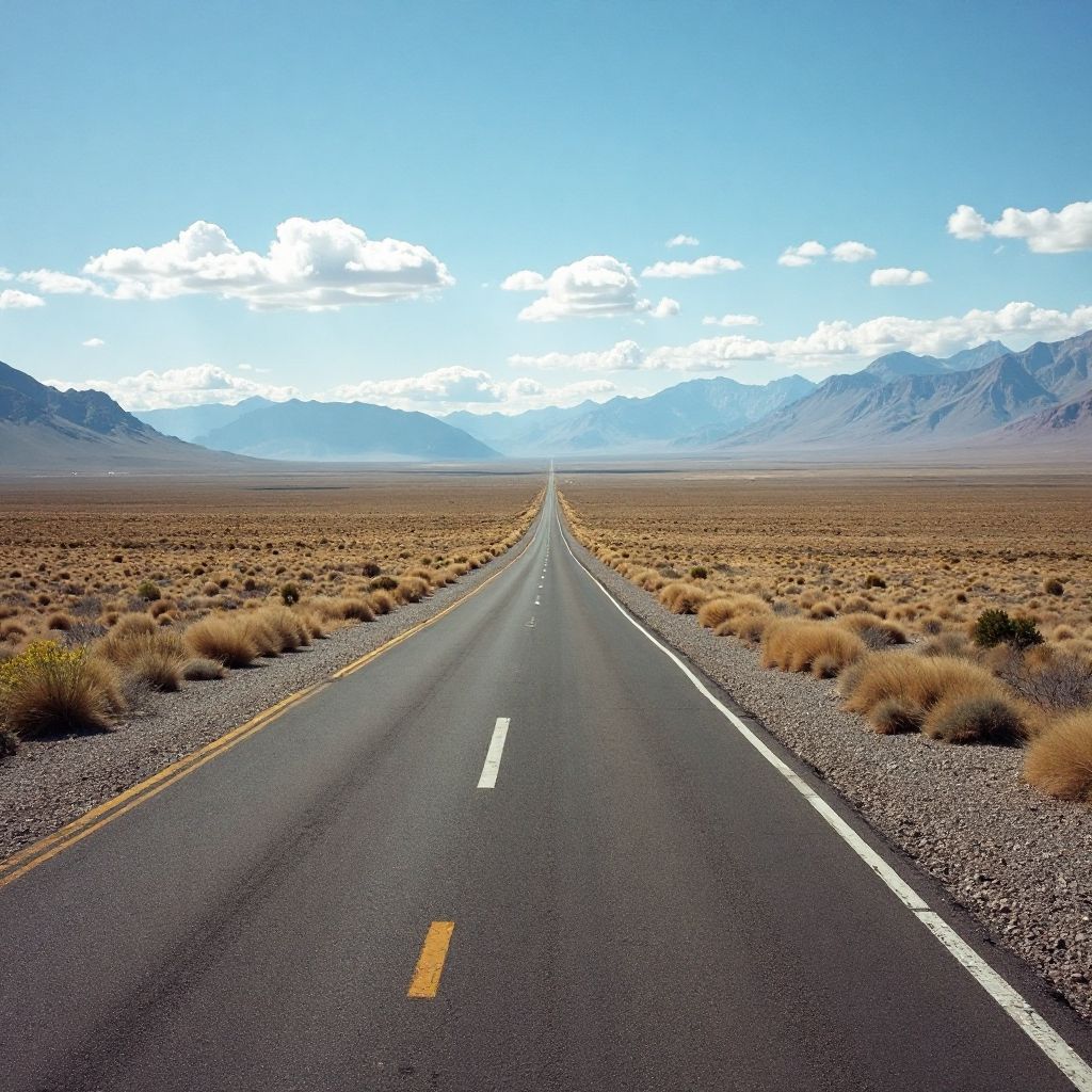 Ruta 40 atravesando paisaje argentino