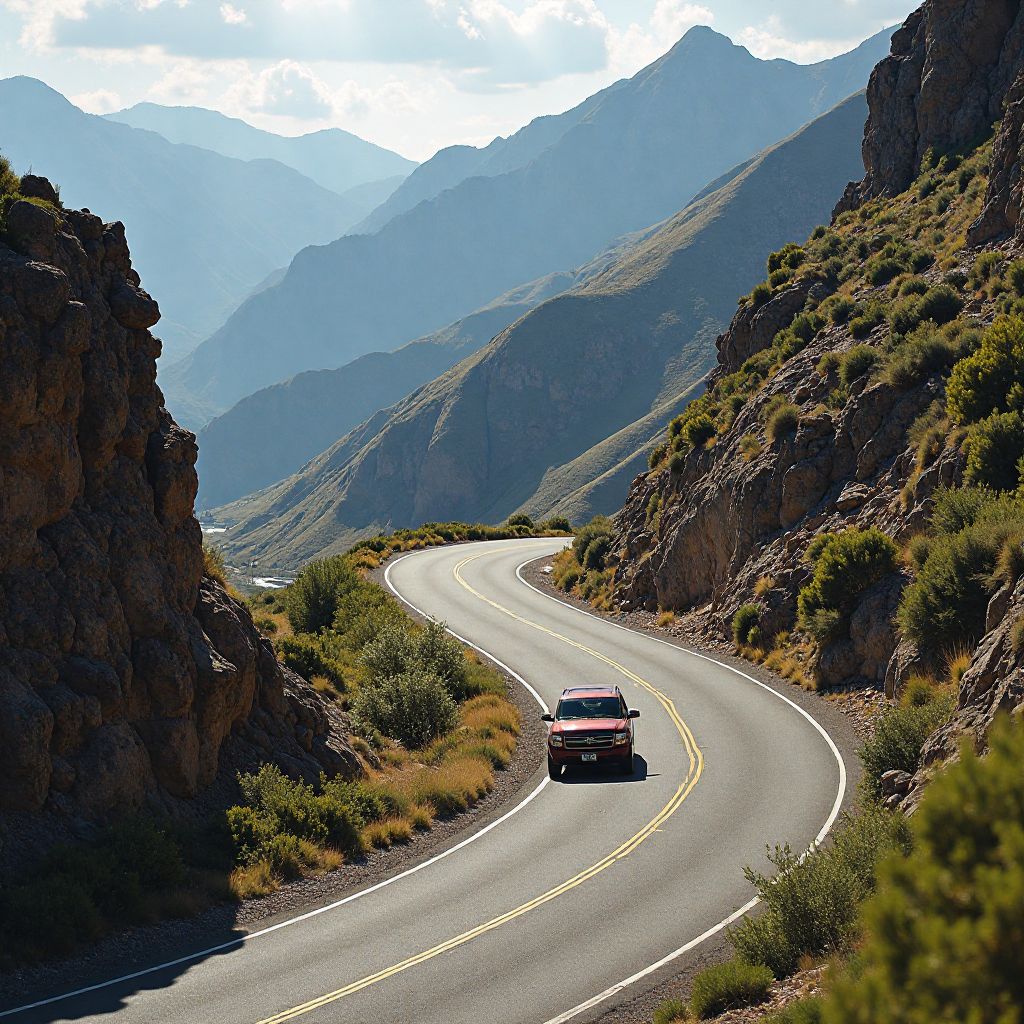 Camino de montaña en Mendoza