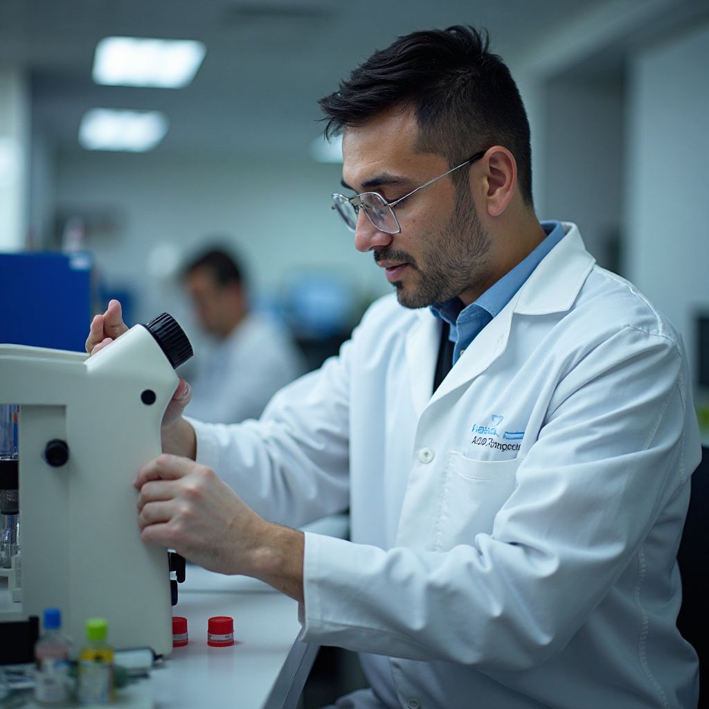 Control de calidad de combustible en laboratorio