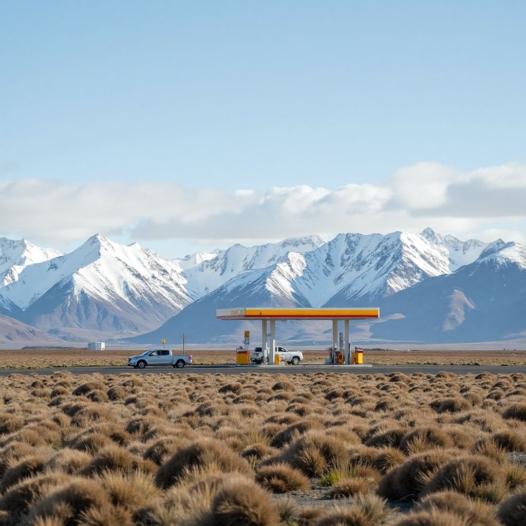 Estación Shell en la Patagonia