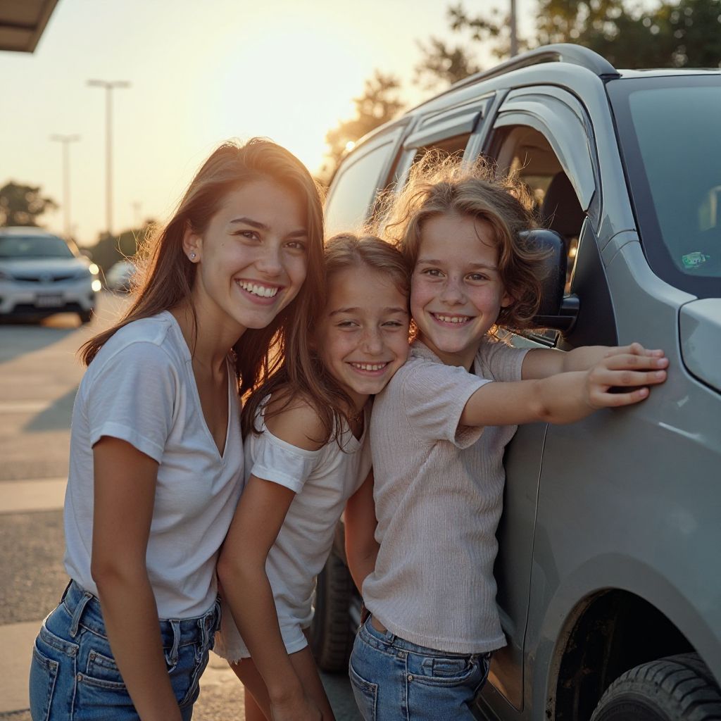 Familia viajera que frecuenta las estaciones